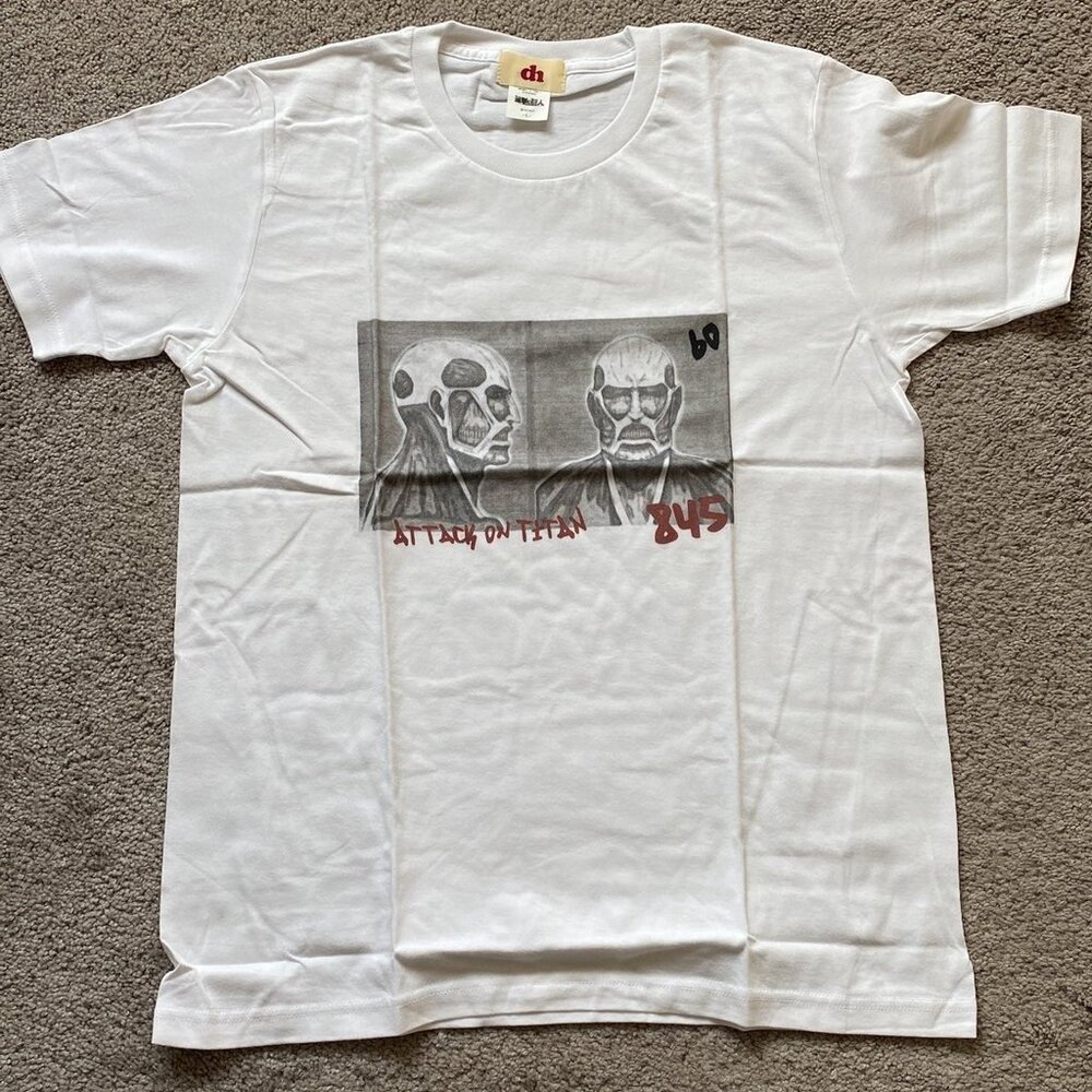 Japanese anime shingeki no kyojin original T-shirt mugshot NWT
